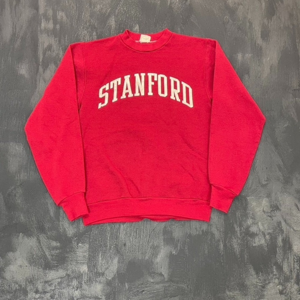 Vintage Stanford University Sweatshirt Men Medium Red 1980s Champion